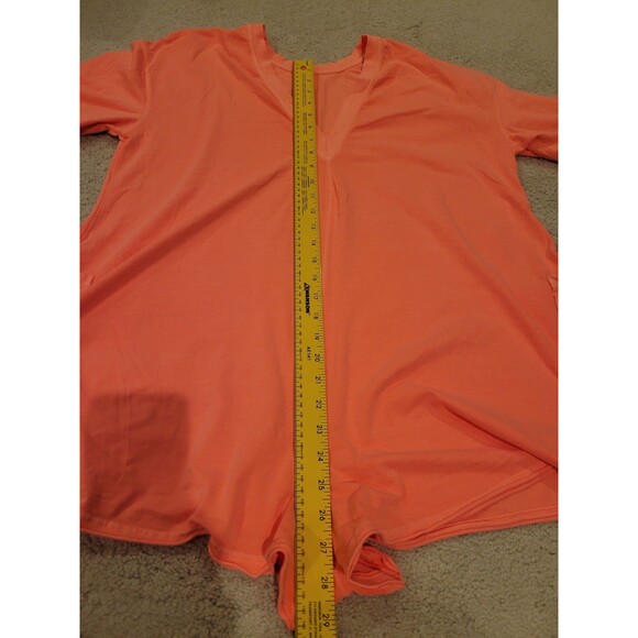 NWOT Free People Movement Hot Shot Tee Romper Neon Coral Small Oversize - Picture 7 of 9